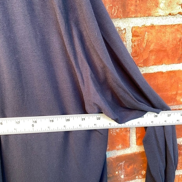 J.Jill Womens Large Tall Blue Cardigan Split Black Minimalist Lagen Look Capsule - Picture 8 of 9